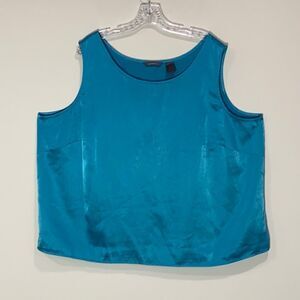 Blue Sleeveless Dress Top By Liz Claiborne. Size 3X